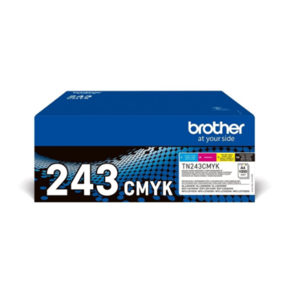 Brother TN-243CMYK, Toner Value Pack , Brother TN243CMYK , Brother TN243CMYK Value Pack - 4-pack - black, yellow, cyan, magenta - original - toner cartridge , Toner cartridge , Black, yellow, cyan, magenta