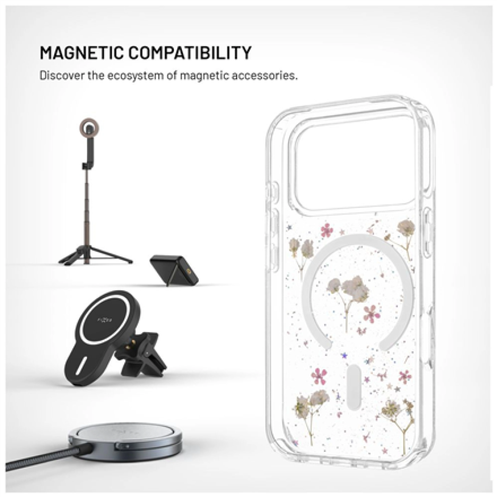 Fixed MagBloom , Back cover , Apple , iPhone 17 Pro , TPU , Blush Plum