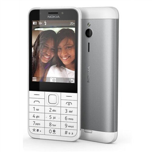 Nokia , 230 , Silver , 2.8 , TFT , 16 MB , N/A MB , Dual SIM , Mini-SIM , Bluetooth , 3.0 , USB version microUSB 1.1 , Built-in camera , Main camera 2 MP , Secondary camera 2 MP , 1200 mAh