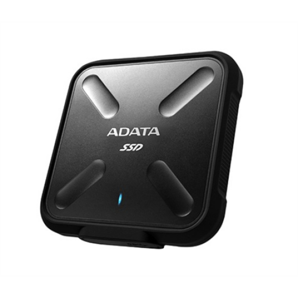 ADATA , External SSD , SD700 , 1000 GB , USB 3.1 , Black , Quality 3D NAND Flash. IP68 dust/water proof plus military-grade shockproof.