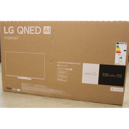 LG , QNED TV , 55QNED87T3B , 55 , Smart TV , webOS 24 , 4k UHD , Black , DAMAGED PACKAGING