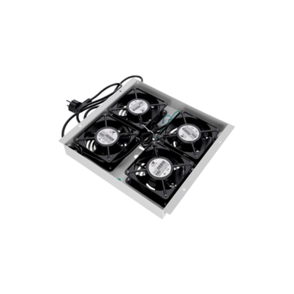 SOMI Networks , Four-fan unit for stand cabinets for 19 frame , VENT-4F , Grey , Airflow 564m3 /h; Cable Schuko 1.5m; Optional Thermostat is not Included; Noise level: 46dB