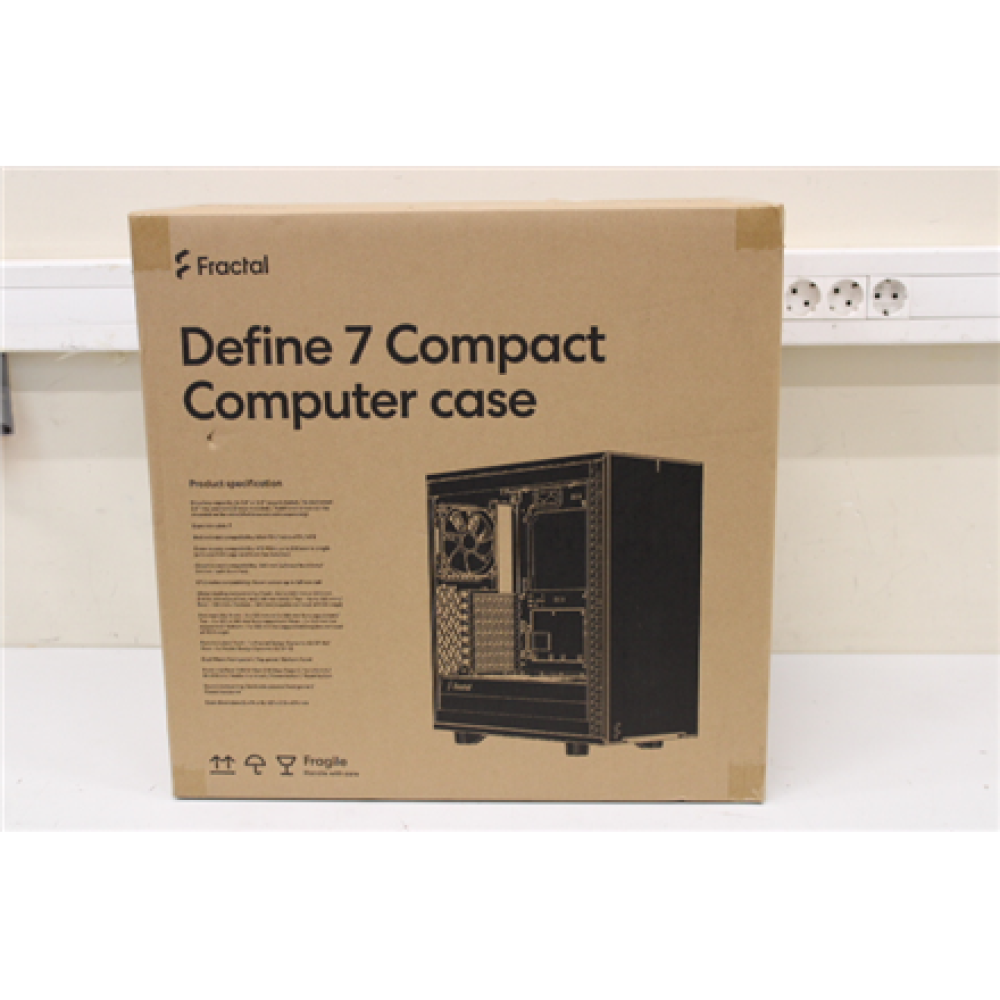 SALE OUT. Fractal Design Define 7 Compact White TG Clear Tint , Fractal Design , Define 7 Compact , Side window , White/Clear Tint , Mid-Tower , DAMAGED PACKAGING , Power supply included No , ATX