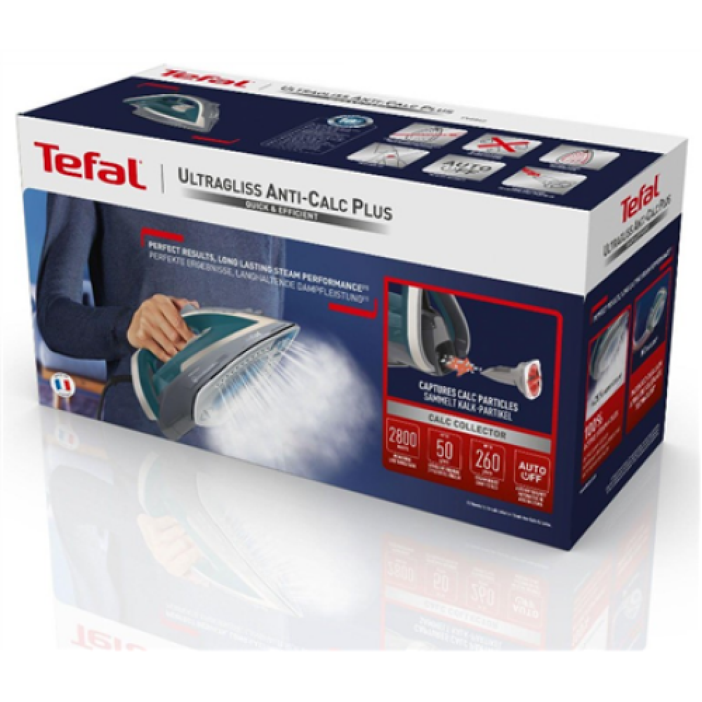 TEFAL , Steam Iron , Ultragliss Plus FV6842 , Steam Iron , 2800 W , Continuous steam 50 g/min , Steam boost performance 260 g/min