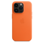 Apple 14 Pro Leather Case with MagSafe Orange