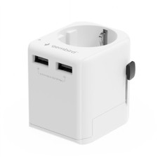Gembird EU to Universal travel power adapter, 12W , TPA-EU2A12-01-W , 5 V