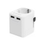 Gembird EU to Universal travel power adapter, 12W , TPA-EU2A12-01-W , 5 V