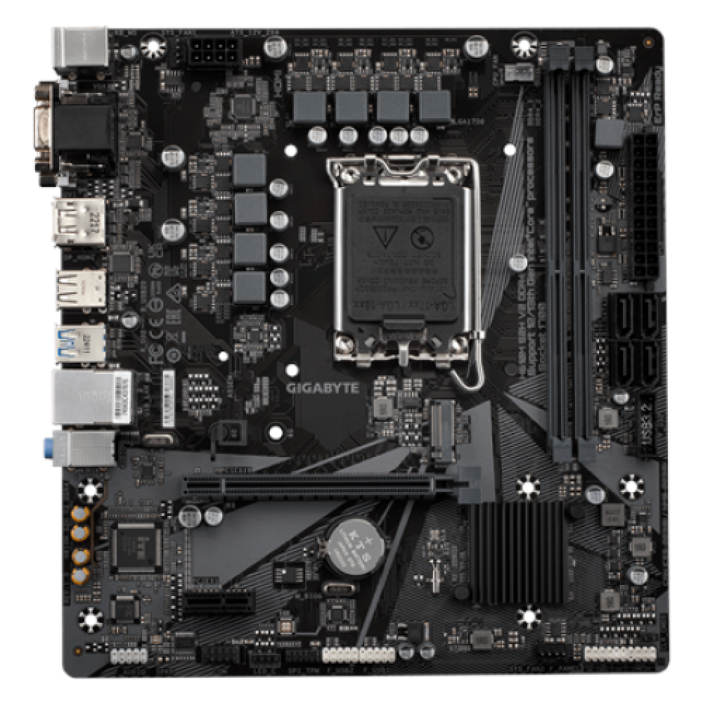 Gigabyte , H610M S2H V2 DDR4 , Processor family Intel , Processor socket LGA1700 , DDR4 DIMM , Memory slots 2 , Supported hard disk drive interfaces SATA, M.2 , Number of SATA connectors 4 , Chipset Intel H610 Express , Micro ATX