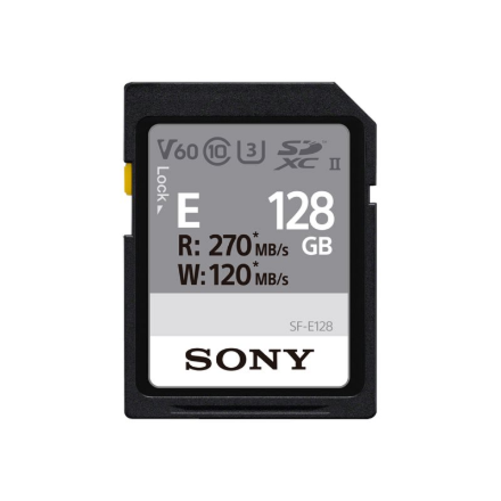 Sony , UHS-II SDXC Memory Card , SF-E , 128 GB , SDXC , Flash memory class 10, U3, V60
