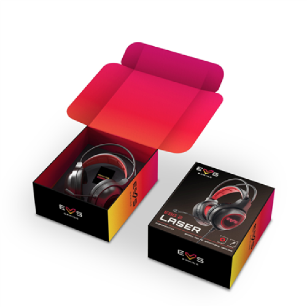 Energy Sistem Headphones ESG 2 Laser, Red LED Light Energy Sistem , ESG 2 Laser , Headphones , Wired , Over-Ear , Microphone , Red