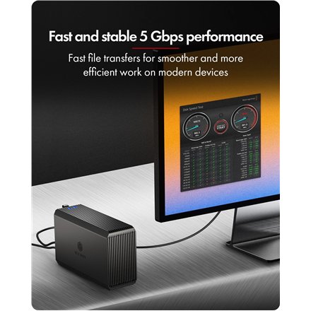 Raidsonic , RAID-System Dual bay, HDD/SSD USB 3.2 (Gen 2) with fan , IB-RD3720-CU3
