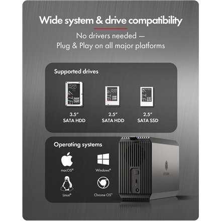 Raidsonic , RAID-System Dual bay, HDD/SSD USB 3.2 (Gen 2) with fan , IB-RD3720-CU3
