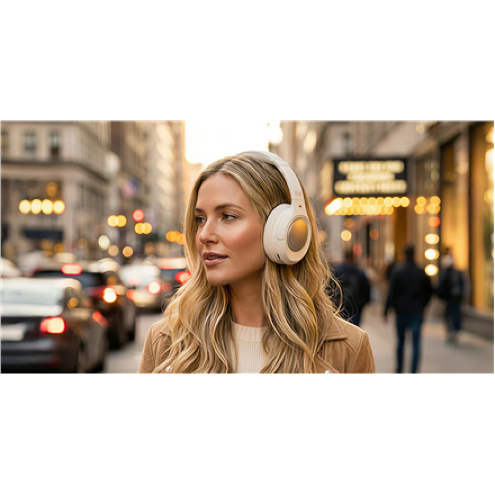 Muse Headphones , M-295 ANCW , Bluetooth , Over-Ear , Microphone , White , Noise canceling , Wireless