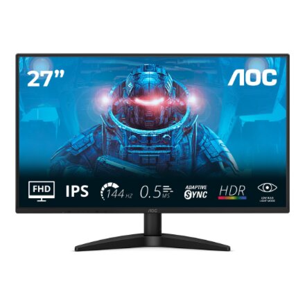 AOC , 27B36X , 27 , IPS , FHD , 16:9 , 144 Hz , 4 ms , 1920 x 1080 pixels , 300 cd/m² , HDMI ports quantity 1 , Black
