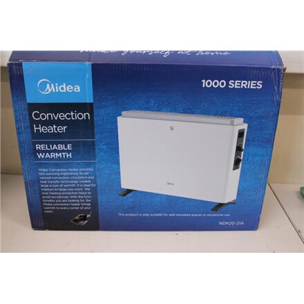 SALE OUT. Midea NDK20-21A Convection Heater, White , Midea , Heater , NDK20-21A , Convection Heater , 2000 W , Suitable for rooms up to 20 m² , White , DAMAGED PACKAGING