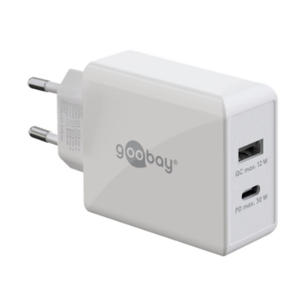 Goobay , Dual USB-C PD Fast Charger (30 W) , 61674