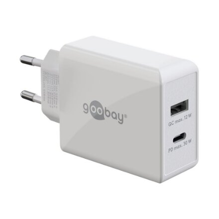 Goobay , Dual USB-C PD Fast Charger (30 W) , 61674