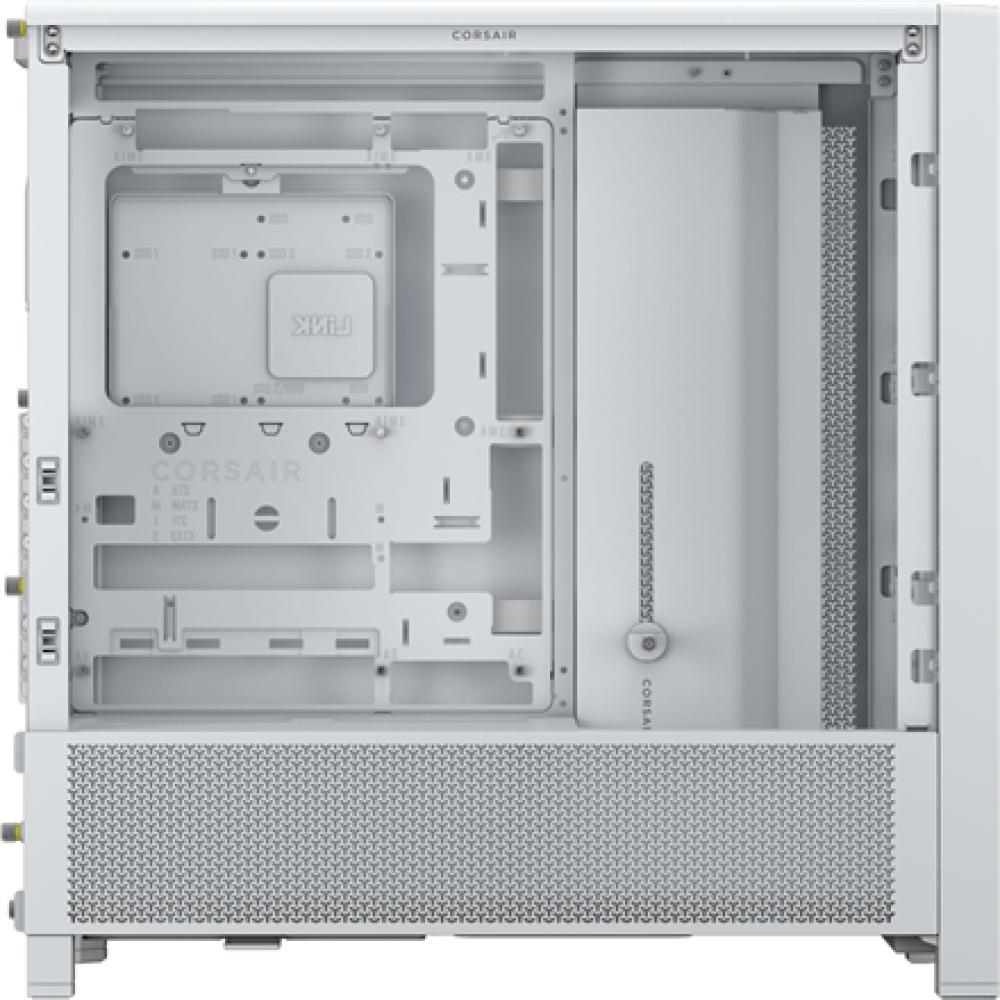 Corsair PC Case , Frame 4000D Modular , White , Mid-Tower , Power supply included No