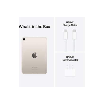 Apple iPad Mini (A17 Pro) Wi-Fi + Cellular 512GB Starlight , Apple