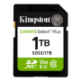 Kingston Canvas Select Plus , 1000 GB , SD , Flash memory class Class 10, UHS-I, U1/U3, Video Class 10/30