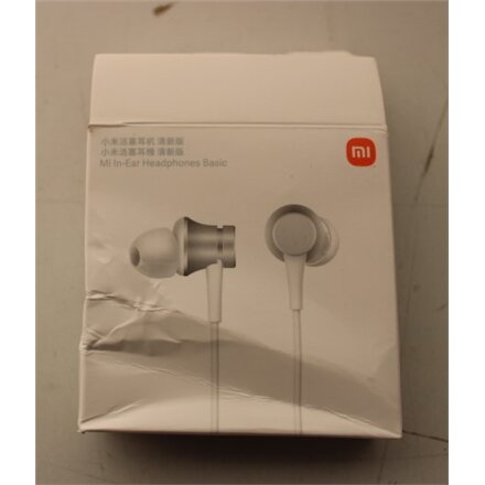 SALE OUT. , Xiaomi Mi In-Ear Headphones Basic , ZBW4355TY , Built-in microphone , 3.5 mm , Silver , DAMAGED PACKAGING