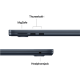 Apple MacBook , Air , Midnight , 13 , IPS , 2560 x 1664 pixels , Apple M4 , 16 GB , Solid-state drive capacity 256 GB , Apple M4 chip 10-core CPU/8-core GPU , macOS , 802.11ax , Bluetooth version 5.0 , Keyboard language Swedish , Keyboard backlit , Warran