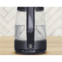 TEFAL Kettle , KO2G08E0 , 2000 W , Electric , 1.7 L , Heat-resistant glass , 360° rotational base , Black/Transparent