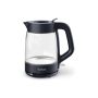 TEFAL Kettle , KO2G08E0 , 2000 W , Electric , 1.7 L , Heat-resistant glass , 360° rotational base , Black/Transparent