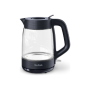 TEFAL Kettle , KO2G08E0 , 2000 W , Electric , 1.7 L , Heat-resistant glass , 360° rotational base , Black/Transparent