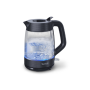 TEFAL Kettle , KO2G08E0 , 2000 W , Electric , 1.7 L , Heat-resistant glass , 360° rotational base , Black/Transparent