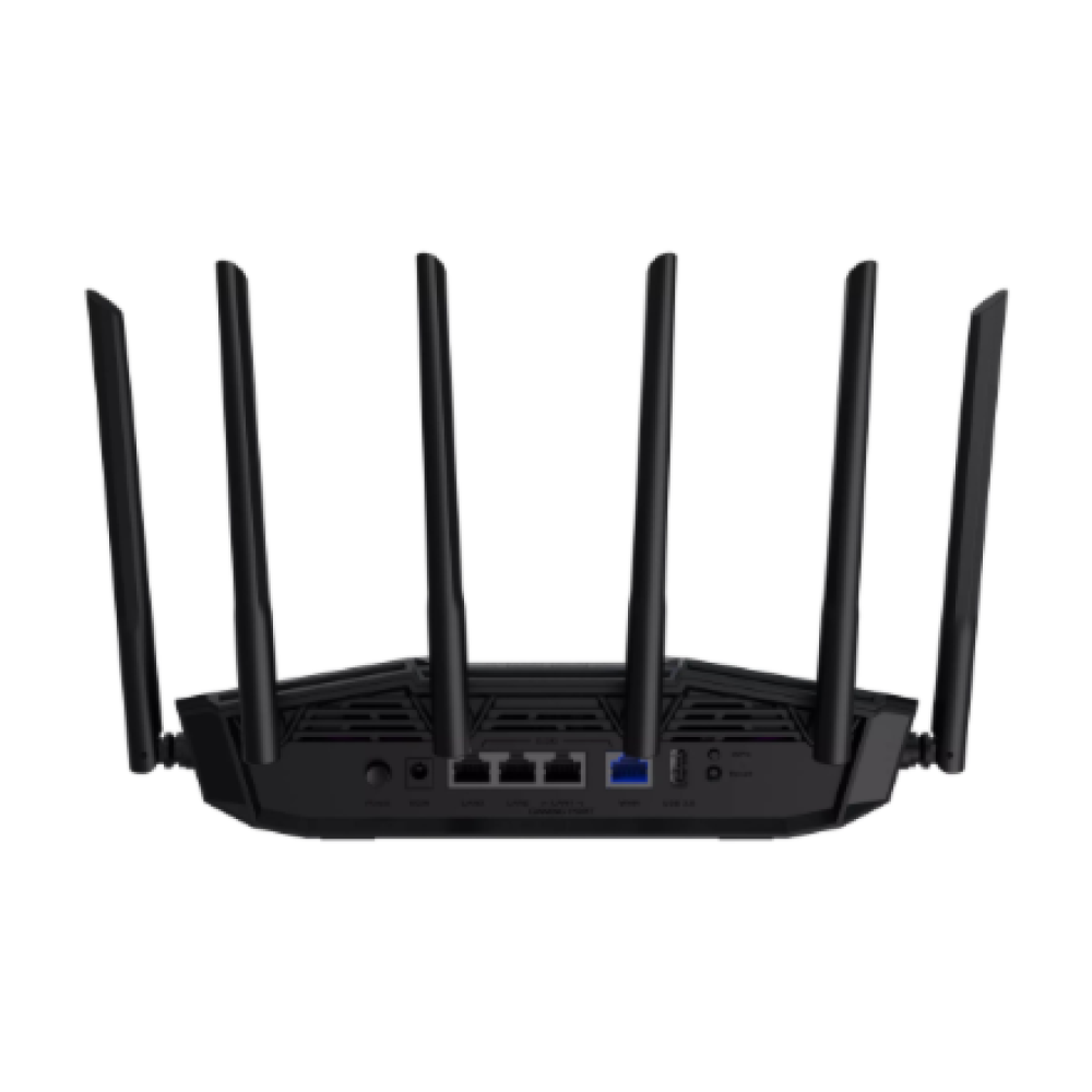Asus , Dual Band WiFi 7 Extendable Gaming Router , TUF Gaming BE6500 , 802.11be , 6500 Mbit/s , Ethernet LAN (RJ-45) ports 4 , Mesh Support Yes , MU-MiMO Yes , Antenna type External fixed , 1