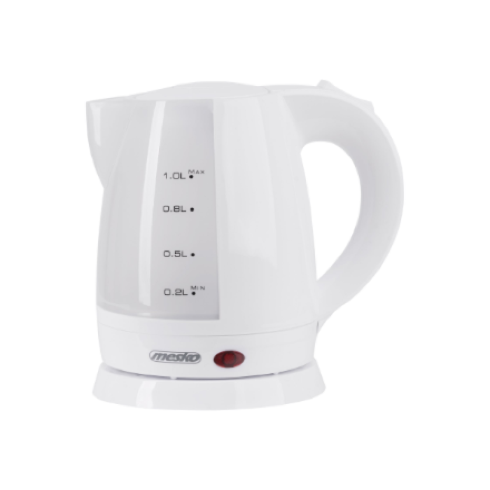 Mesko , Kettle , MS 1276 , Standard , 1600 W , 1 L , Plastic , 360° rotational base , White