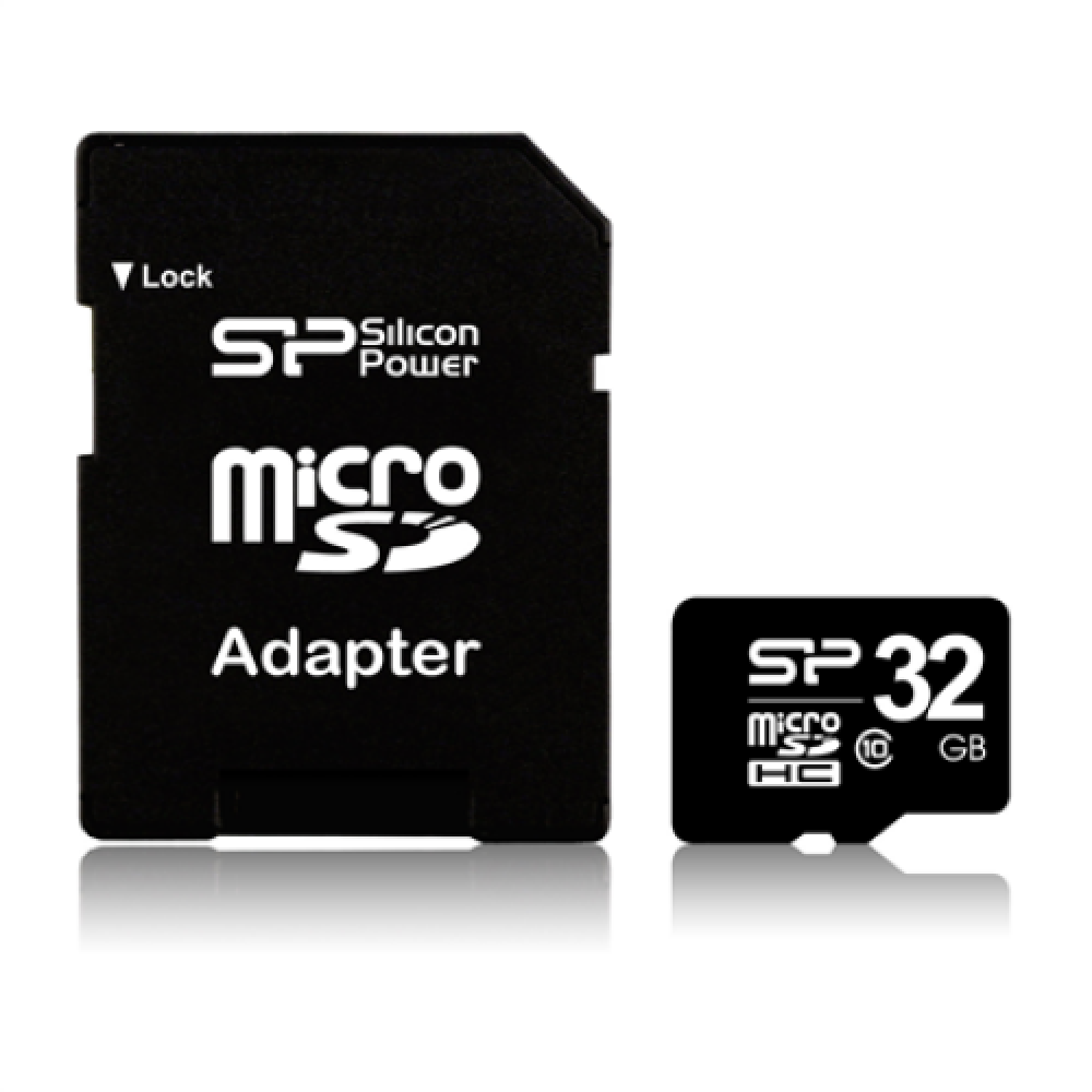 Silicon Power , 32 GB , MicroSDHC , Flash memory class 10 , SD adapter