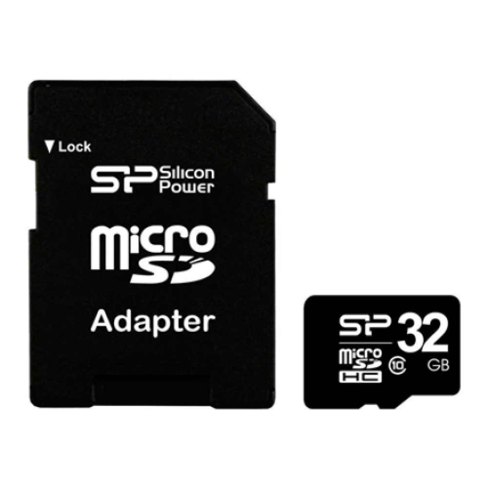 Silicon Power , 32 GB , MicroSDHC , Flash memory class 10 , SD adapter