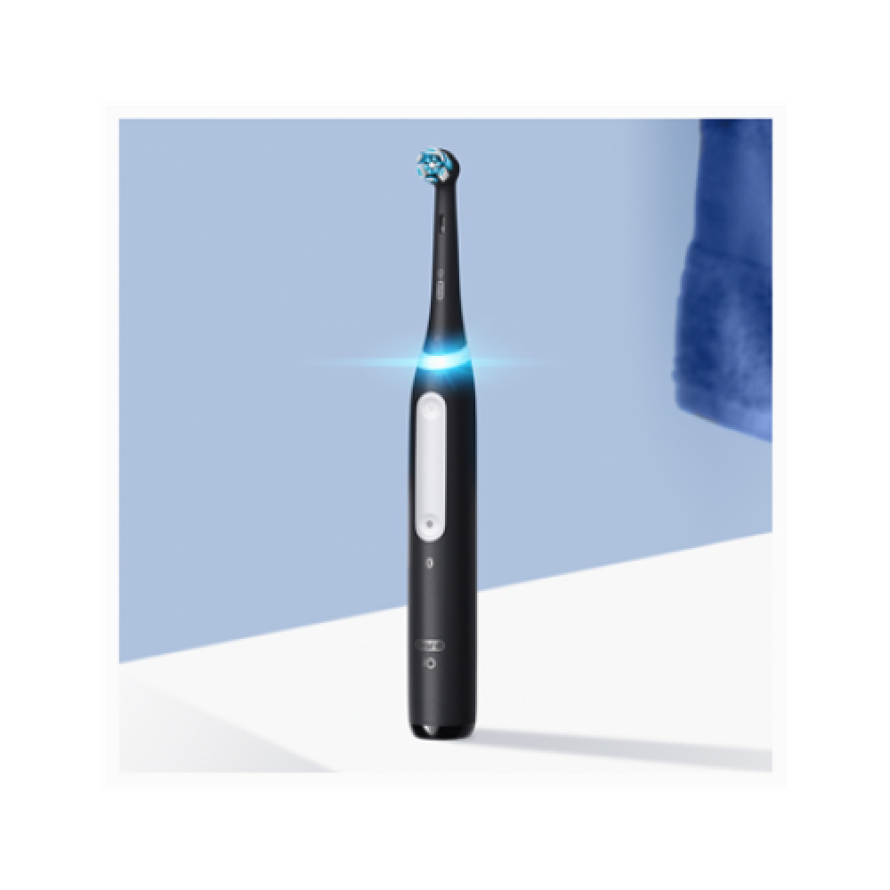 Oral-B , Electric Toothbrush Duo pack , iO4 Series , Rechargeable , For adults , Number of brush heads included 2 , Number of teeth brushing modes 4 , Black/White