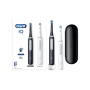 Oral-B , Electric Toothbrush Duo pack , iO4 Series , Rechargeable , For adults , Number of brush heads included 2 , Number of teeth brushing modes 4 , Black/White
