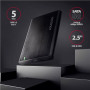 AXAGON Screwless aluminum USB 3.2 Gen 1 - SATA 6G external box for 2.5 SSD/HDD , EE25-A6C