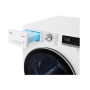 LG Dryer Machine , RH80V9AV3N , Energy efficiency class C , Front loading , 8 kg , LED , Depth 69 cm , Wi-Fi , White