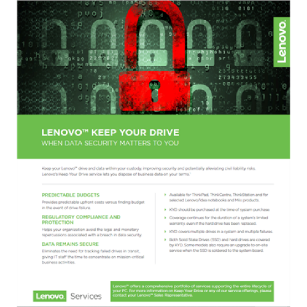 Lenovo , Warranty , 3Y Keep Your Drive , 3 year(s)