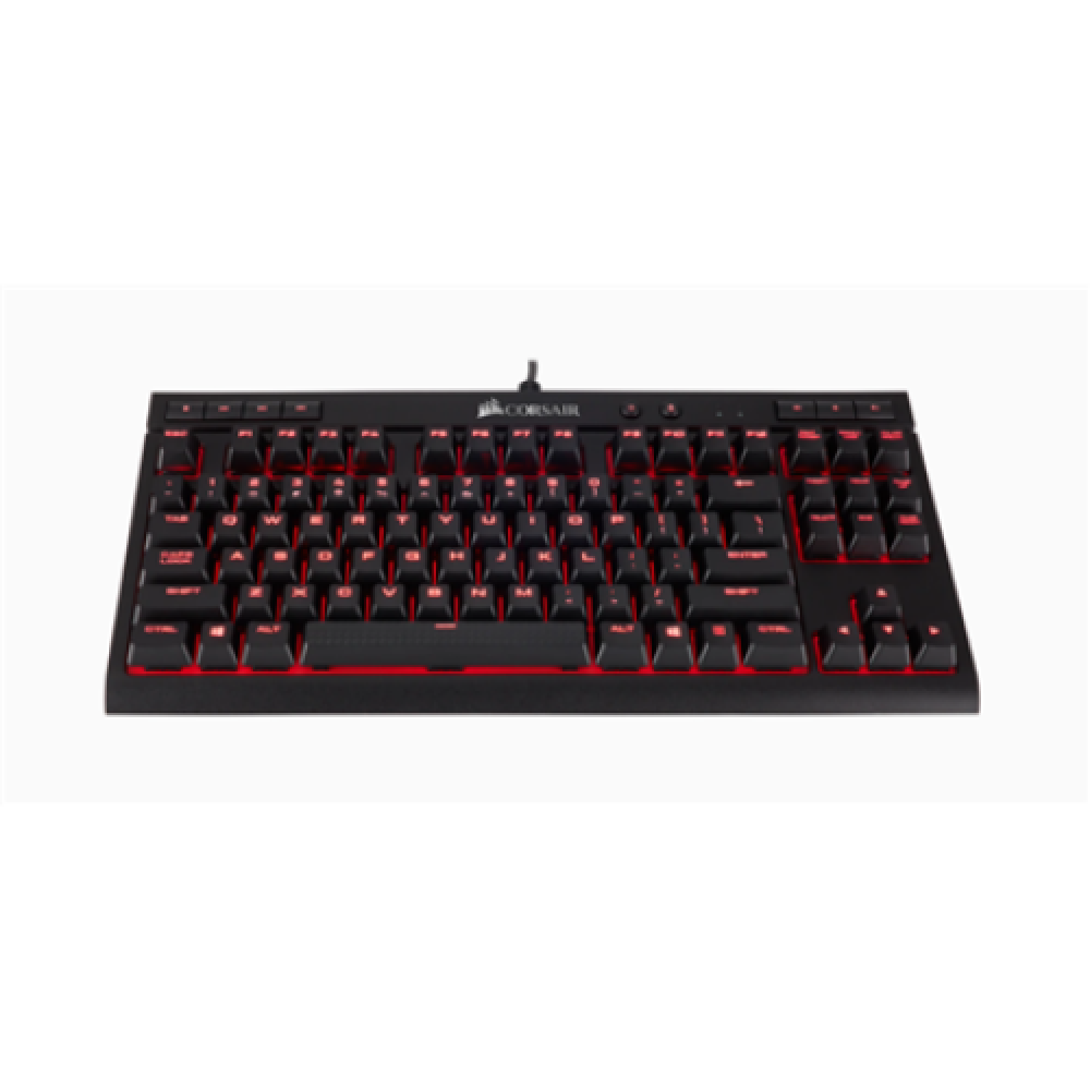 Corsair Mechanical Gaming Keyboard K63 Compact Mechanical Gaming Keyboard On-Board Memory; Supported in iCUE RGB LED light US Wired Red/Black Red Switch