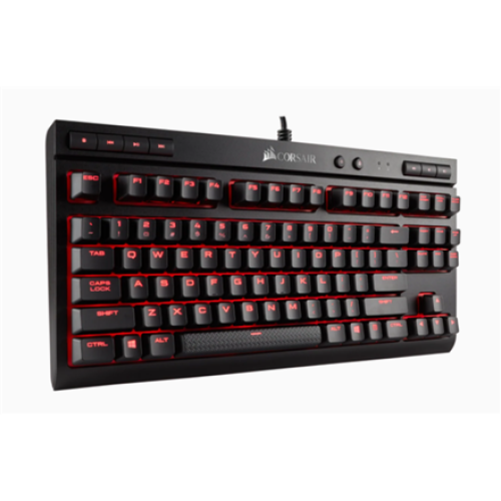 Corsair Mechanical Gaming Keyboard K63 Compact Mechanical Gaming Keyboard On-Board Memory; Supported in iCUE RGB LED light US Wired Red/Black Red Switch