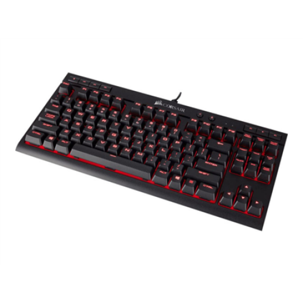 Corsair Mechanical Gaming Keyboard K63 Compact Mechanical Gaming Keyboard On-Board Memory; Supported in iCUE RGB LED light US Wired Red/Black Red Switch