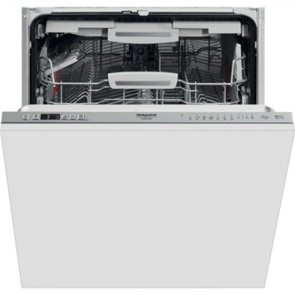 Hotpoint Dishwasher HIC 3O33 WLEG Built-in Width 59.8 cm Number of place settings 14 Number of programs 8 Energy efficiency class D Display Does not apply