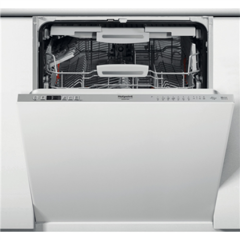 Hotpoint Dishwasher HIC 3O33 WLEG Built-in Width 59.8 cm Number of place settings 14 Number of programs 8 Energy efficiency class D Display Does not apply