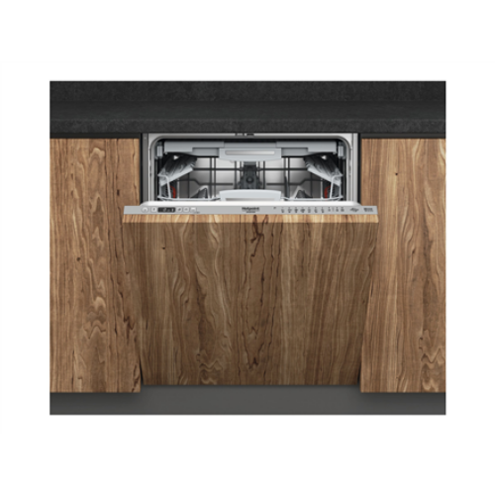Hotpoint Dishwasher HIC 3O33 WLEG Built-in Width 59.8 cm Number of place settings 14 Number of programs 8 Energy efficiency class D Display Does not apply