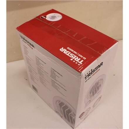 SALE OUT. Tristar KA-5039 Electric Fan Heater, 3 Adjustable Settings, Power 2000 W, White , Tristar Heater , KA-5039 , Fan Heater , 2000 W , Suitable for rooms up to 60 m³ , White , DAMAGED PACKAKING