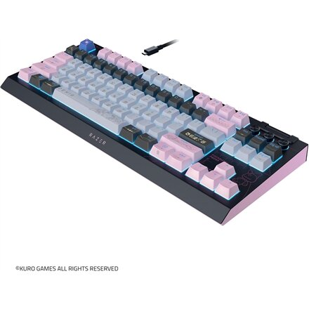 Razer , BlackWidow V4 Tenkeyless HyperSpeed , Gaming Keyboard , Wireless , US , Orange Switch , Wuthering Waves Edition