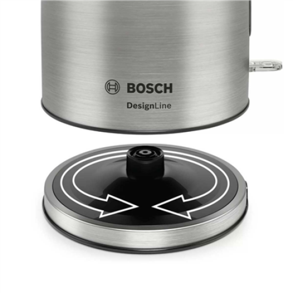 Bosch Kettle DesignLine TWK5P480 Electric, 2400 W, 1.7 L, Stainless steel, 360° rotational base, Stainless steel