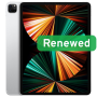 Apple Renewed CPO , iPad Pro 2021 LTE 5th A2461 , Silver , 8 GB , 128 GB , Wi-Fi , iPad OS , 12 month(s)
