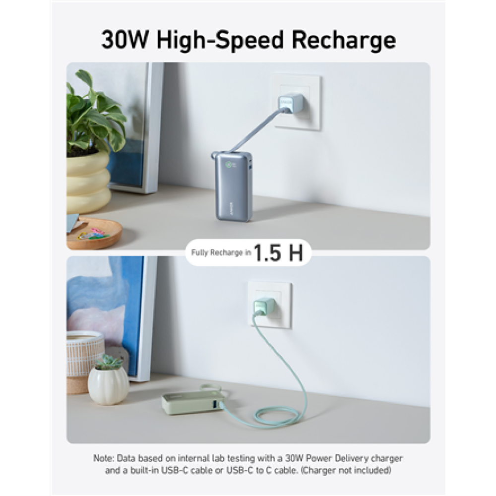 Anker 545 Nano Power Bank , A1259G61 , 10000 mAh , Green